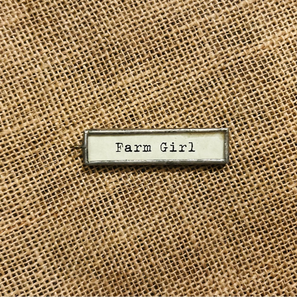 Soldered Farm Girl Loves a Farm Boy Pendant for Necklace
